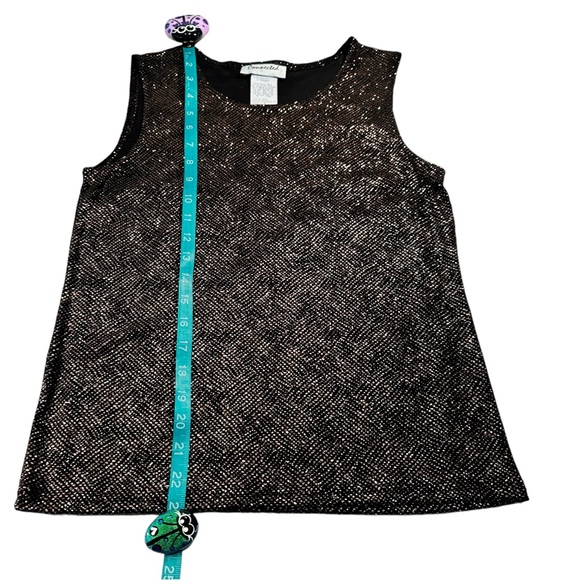 Connected Top Cold Shoulder Party Shiny Glitzy Metallic Cocktail Party Medium - Picture 13 of 15